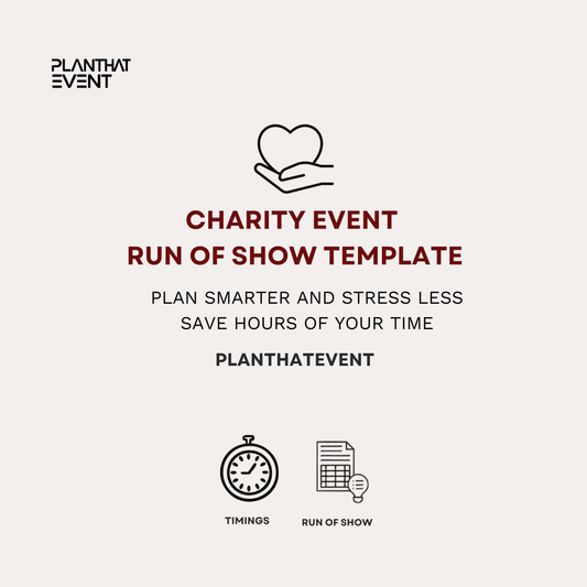 Charity Event Run of Show Template - Event Planning Template