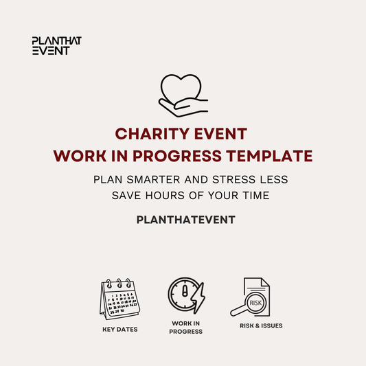 Charity Event Work in Progress Template - Excel