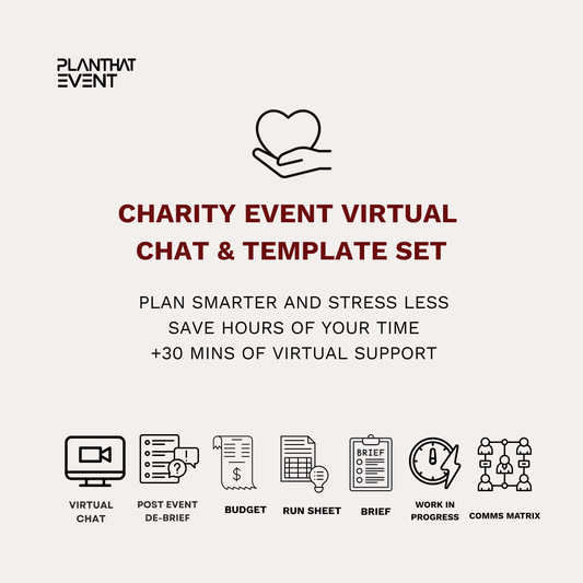 Charity Event Template Set | Virtual Consultation | Complete Planning Template Set
