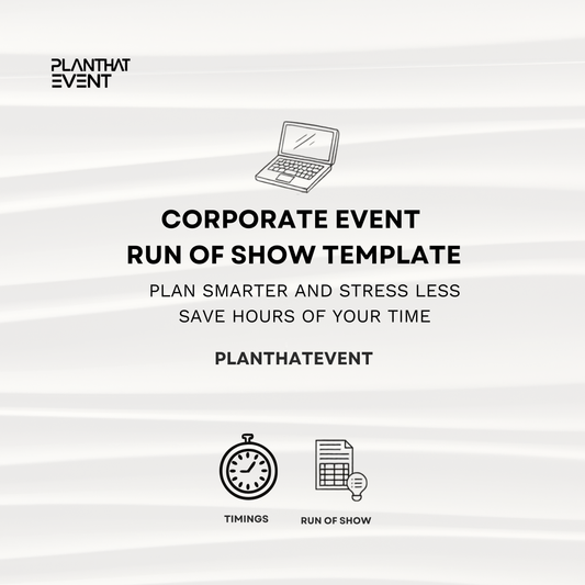 Corporate Event Run of Show Template - Event Planning Template