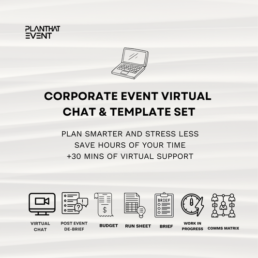Corporate Event Template Set | Virtual Consultation | Complete Planning Template Set