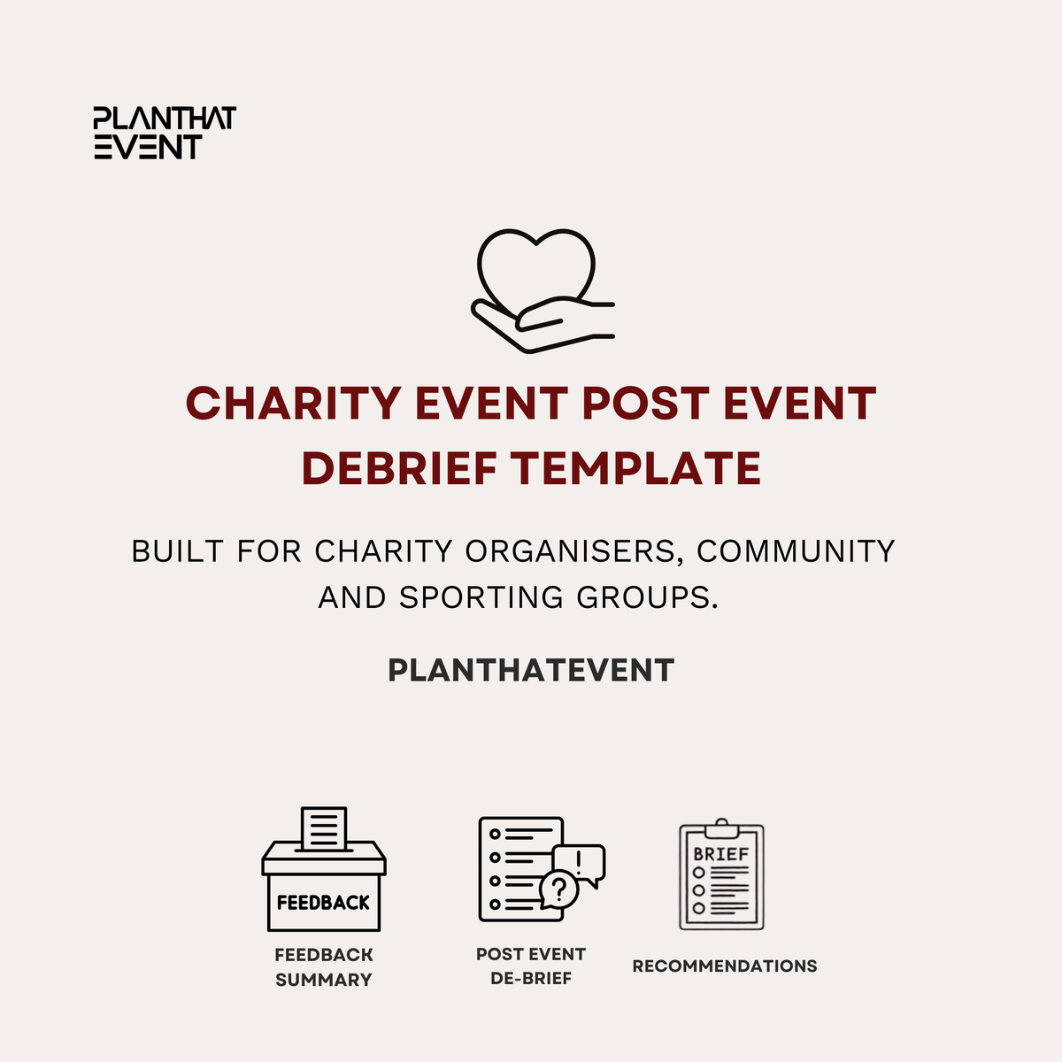 Charity Event Debrief Template - Complete Event Debrief Template