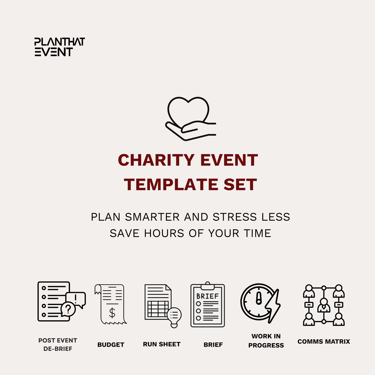 Charity Event Template Set - Complete Event Planning
