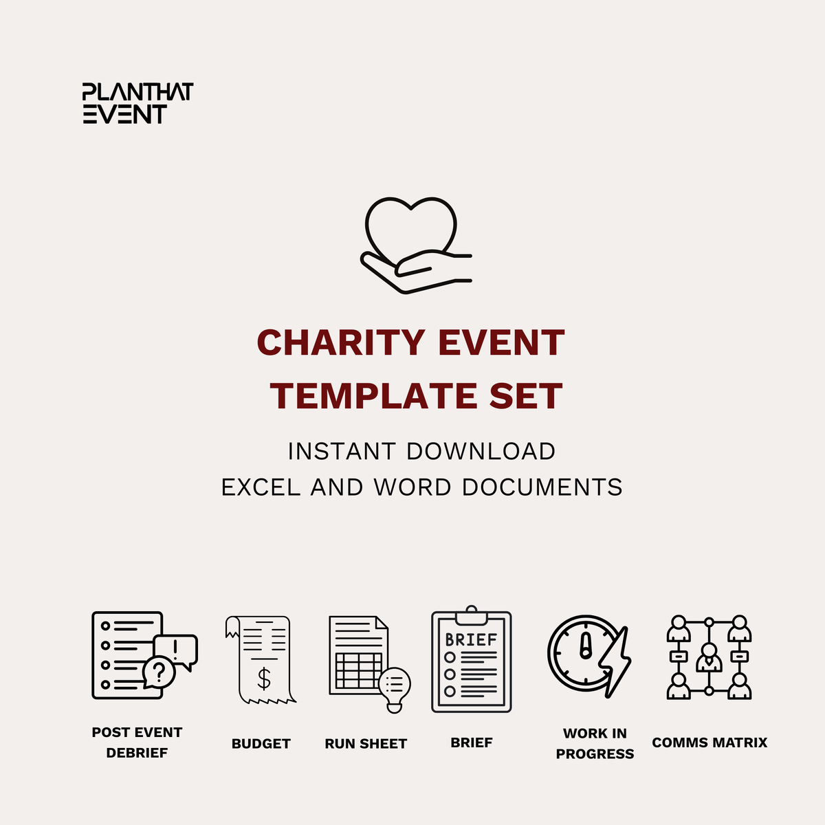 Charity Event Template Set - Complete Event Planning