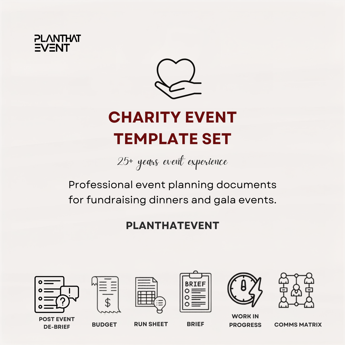 Charity Event Template Set - Complete Event Planning