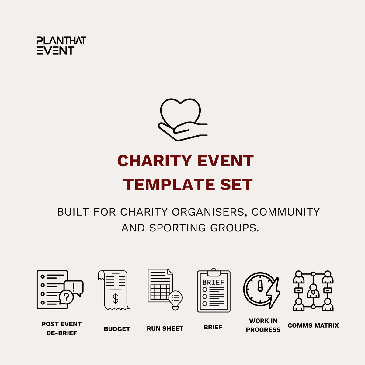 Charity Event Template Set - Complete Event Planning