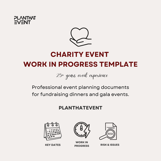 Charity Event Work in Progress Template - Excel