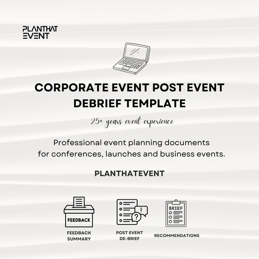 Corporate Event Debrief Template - Complete Event Debrief Template