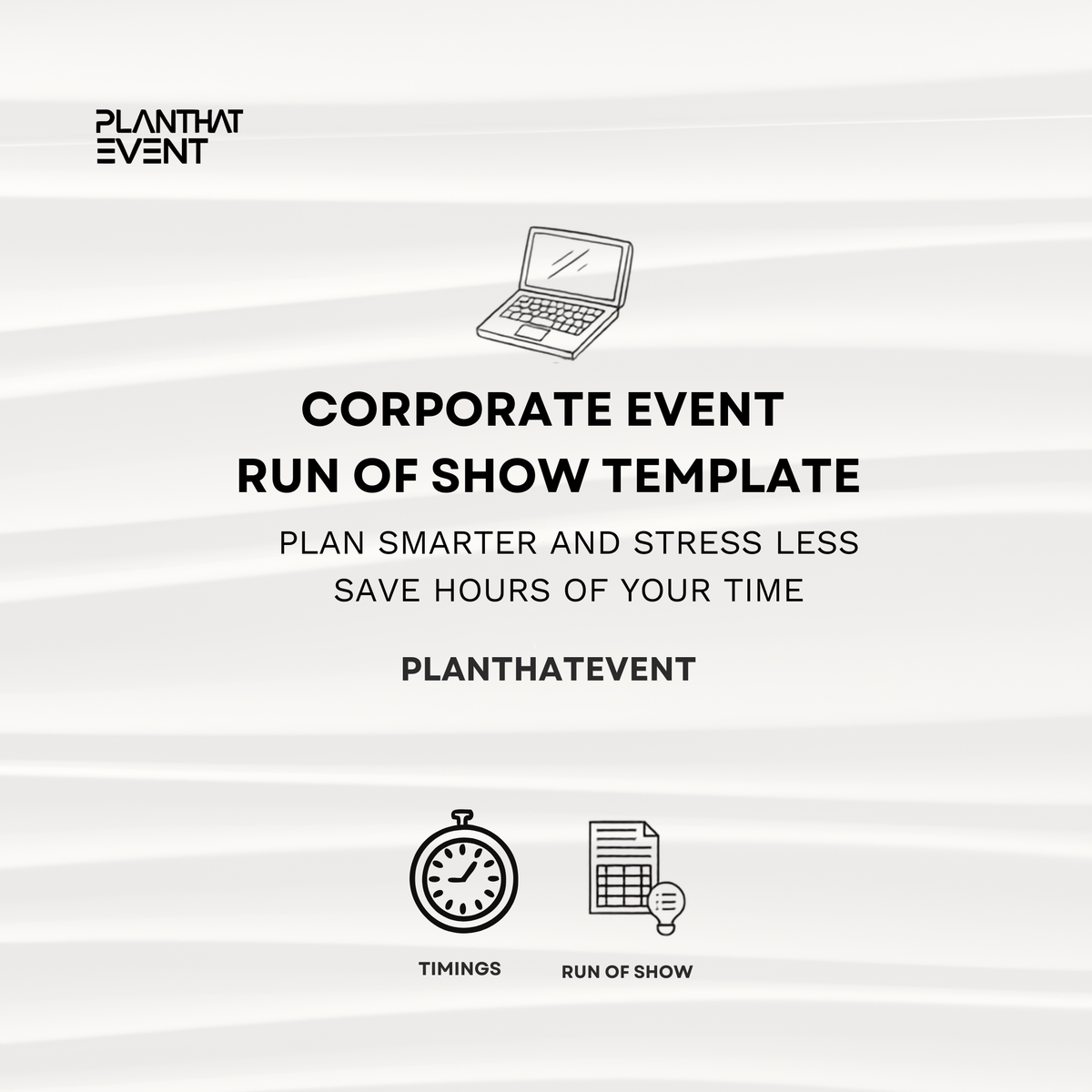 Corporate Event Run of Show Template - Event Planning Template