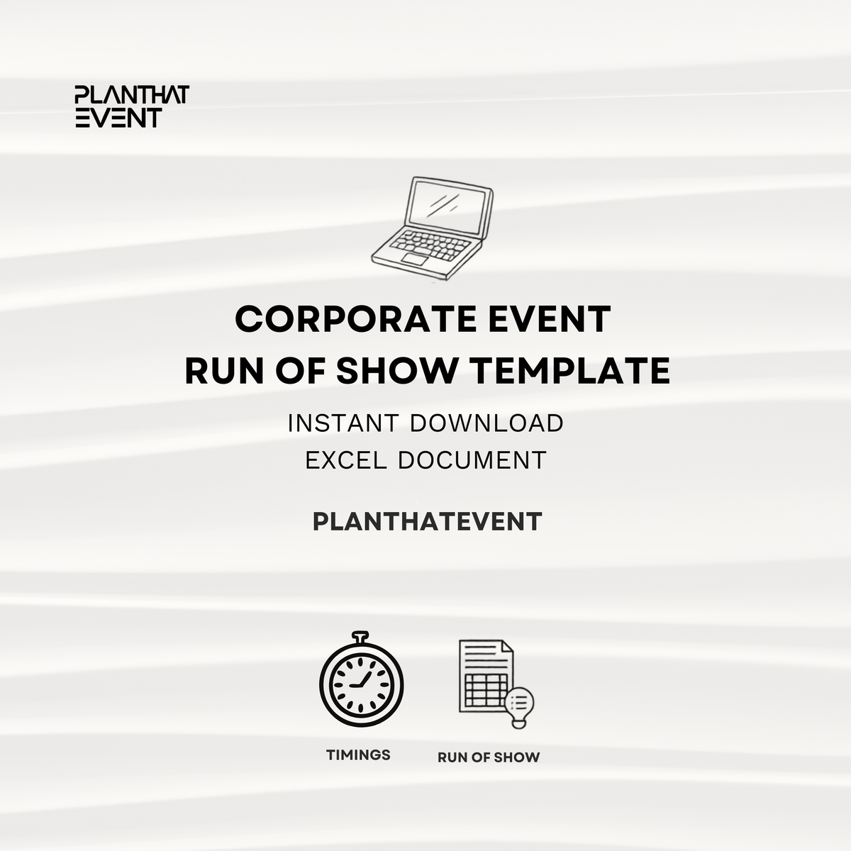 Corporate Event Run of Show Template - Event Planning Template