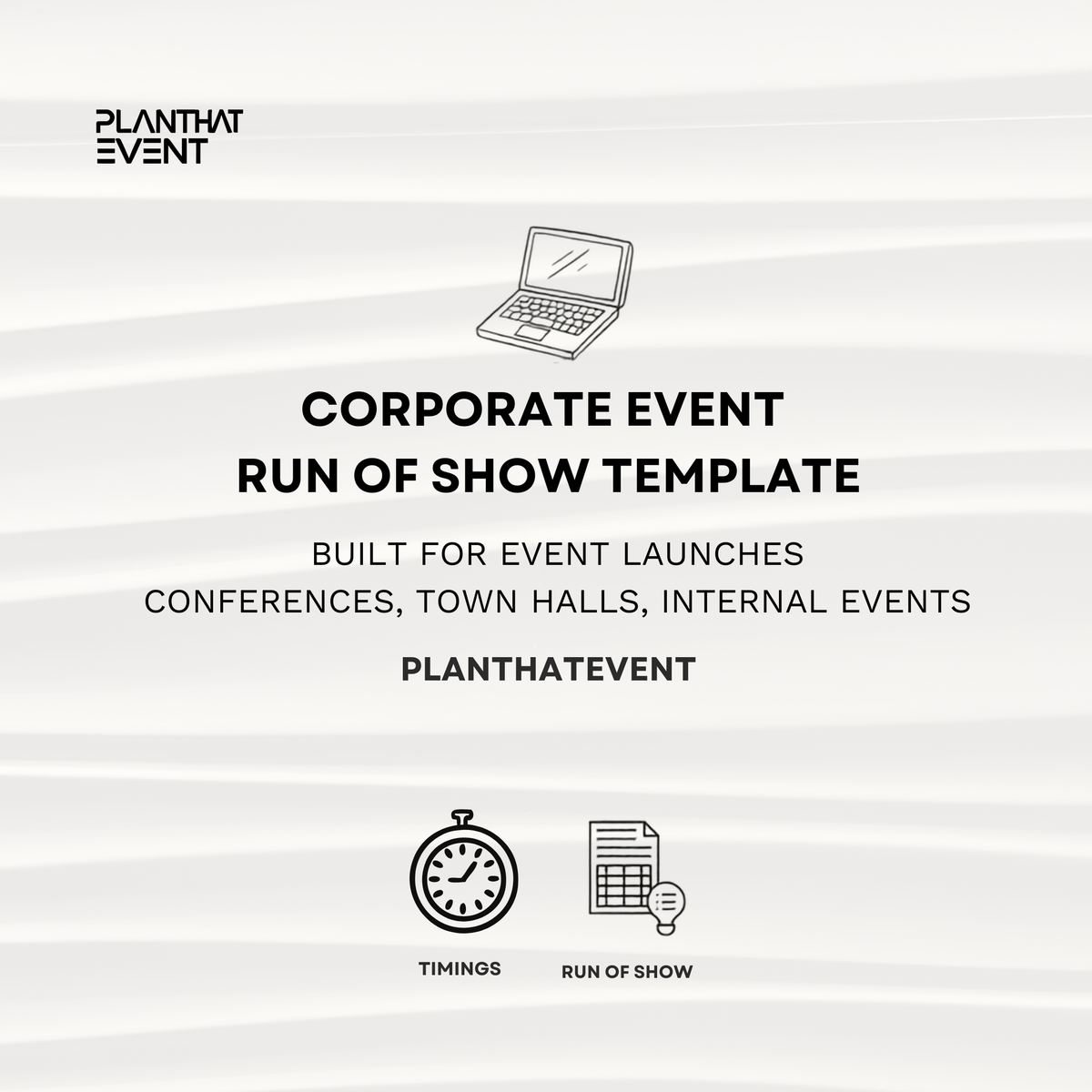 Corporate Event Run of Show Template - Event Planning Template
