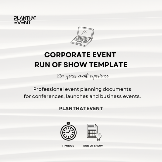 Corporate Event Run of Show Template - Event Planning Template