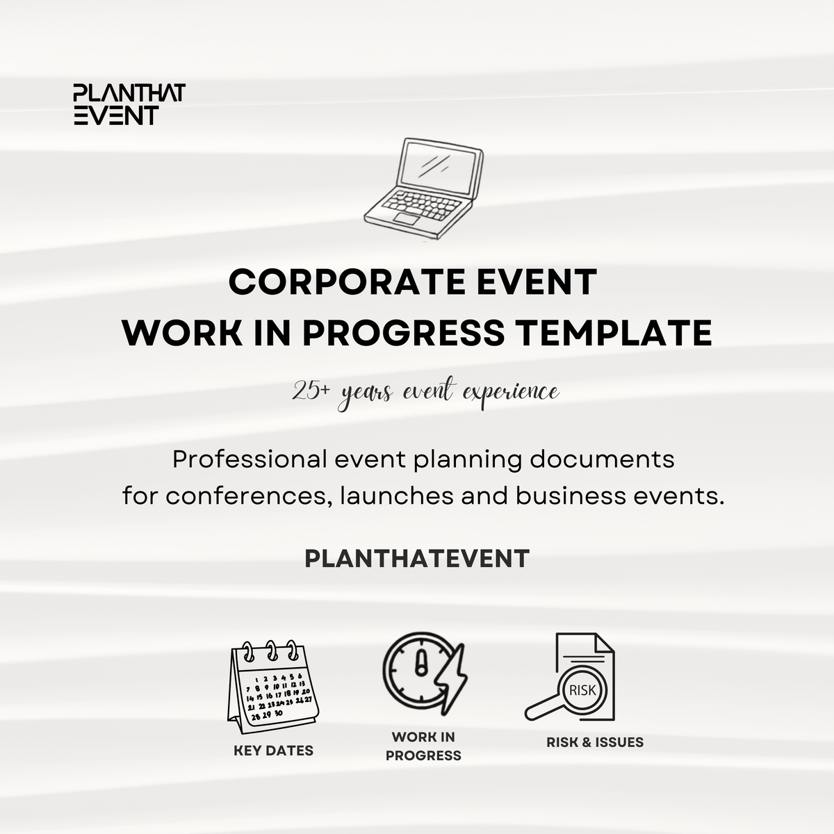 Corporate Event Work in Progress Template - Excel