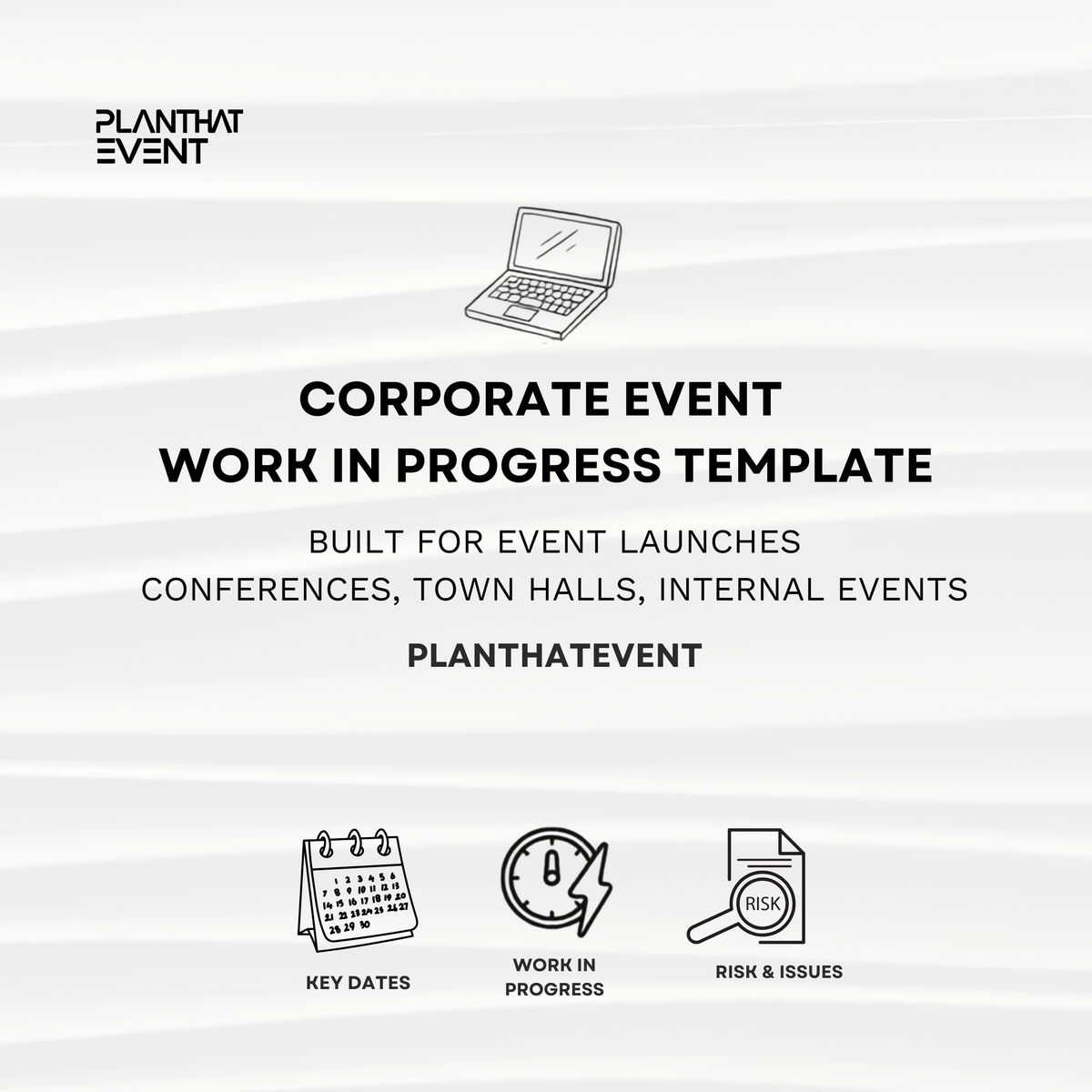 Corporate Event Work in Progress Template - Excel