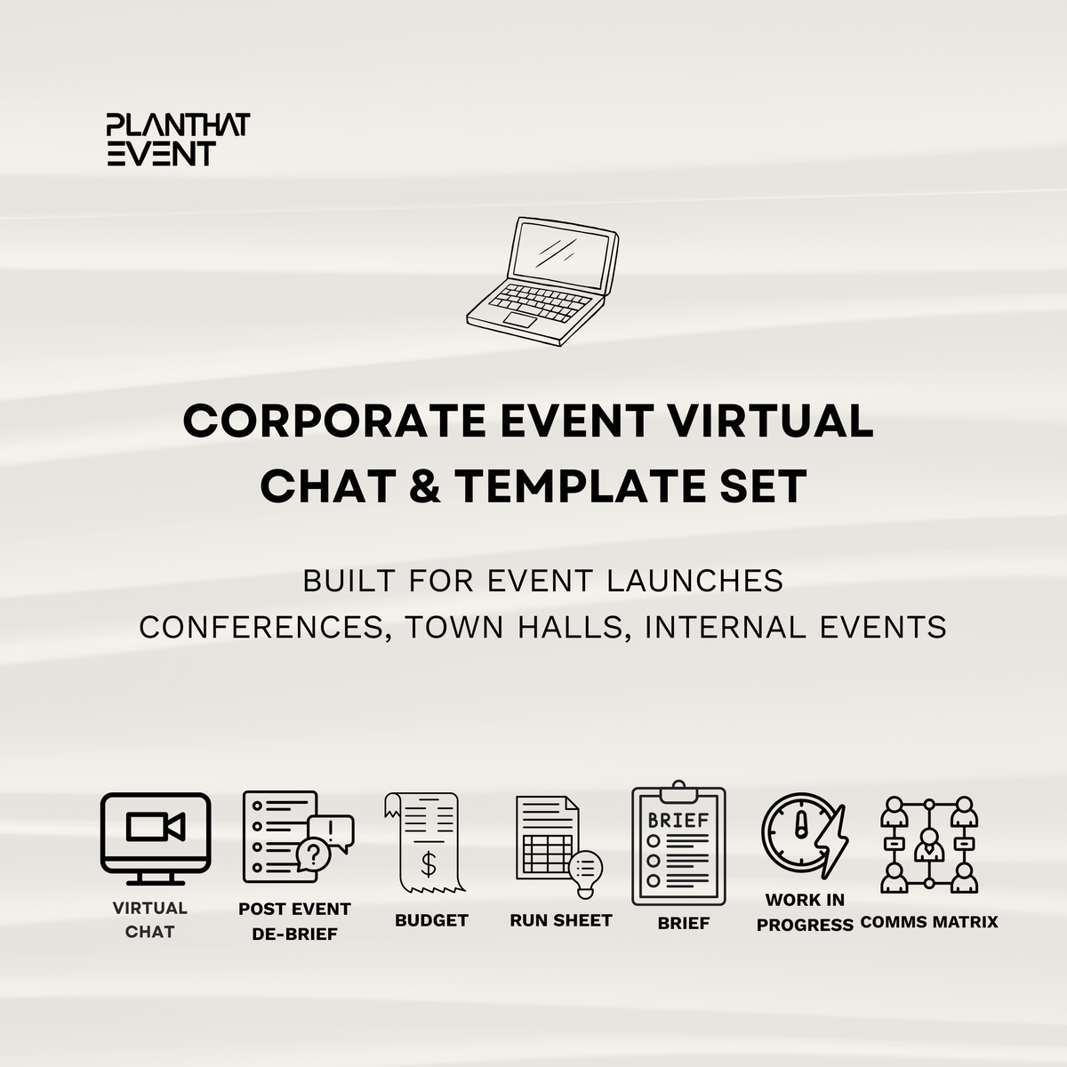Corporate Event Template Set | Virtual Consultation | Complete Planning Template Set
