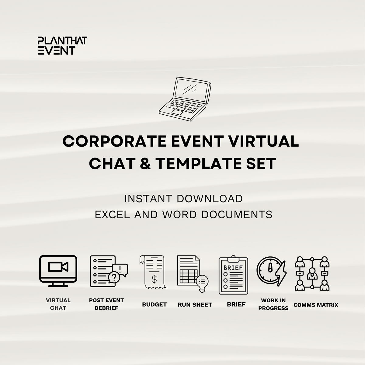 Corporate Event Template Set | Virtual Consultation | Complete Planning Template Set