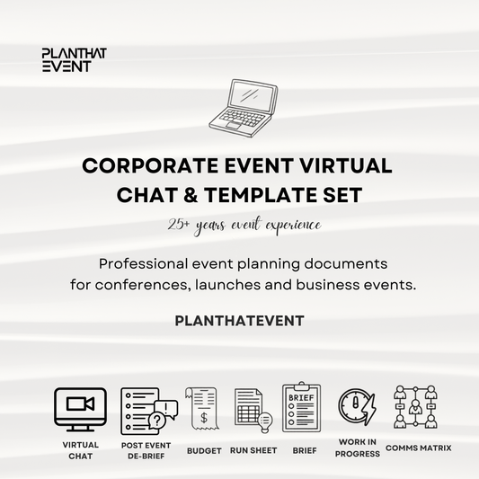 Corporate Event Template Set | Virtual Consultation | Complete Planning Template Set