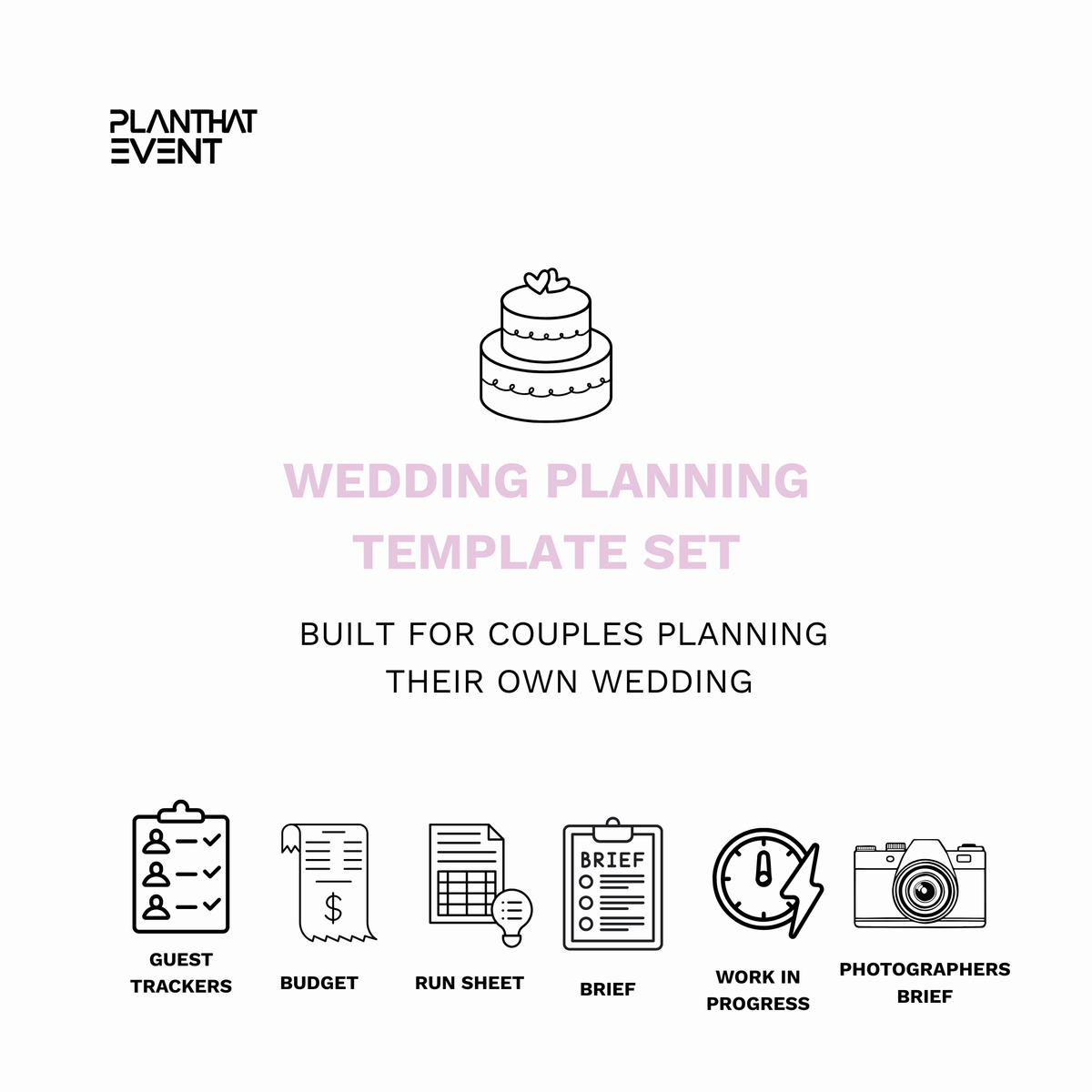 Wedding Planning Template Set - Complete Bridal Planning Toolkit