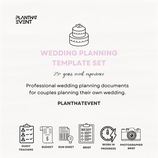 Wedding Planning Template Set - Complete Bridal Planning Toolkit