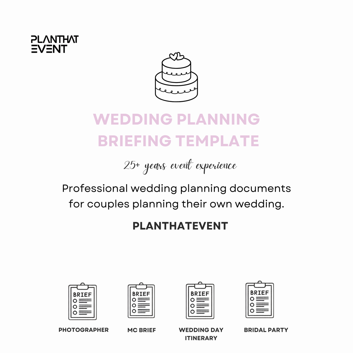 Wedding Briefing Template Set - Bridal Planning Templates