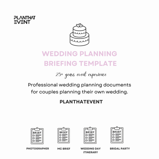 Wedding Briefing Template Set - Bridal Planning Templates