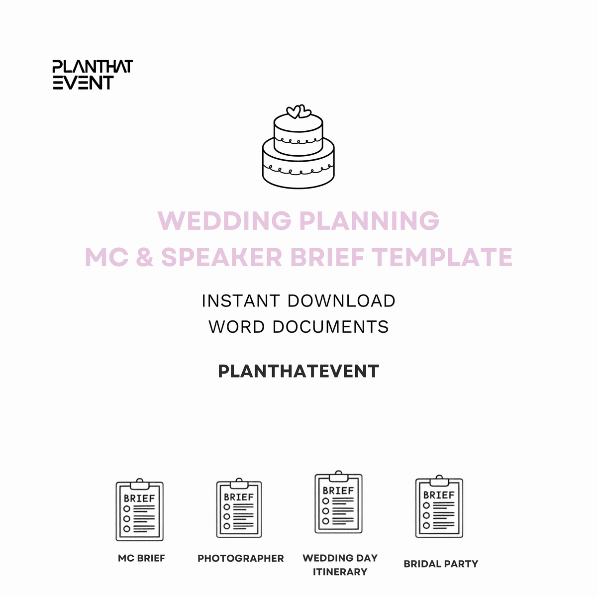 Wedding Briefing Template Set - Bridal Planning Templates