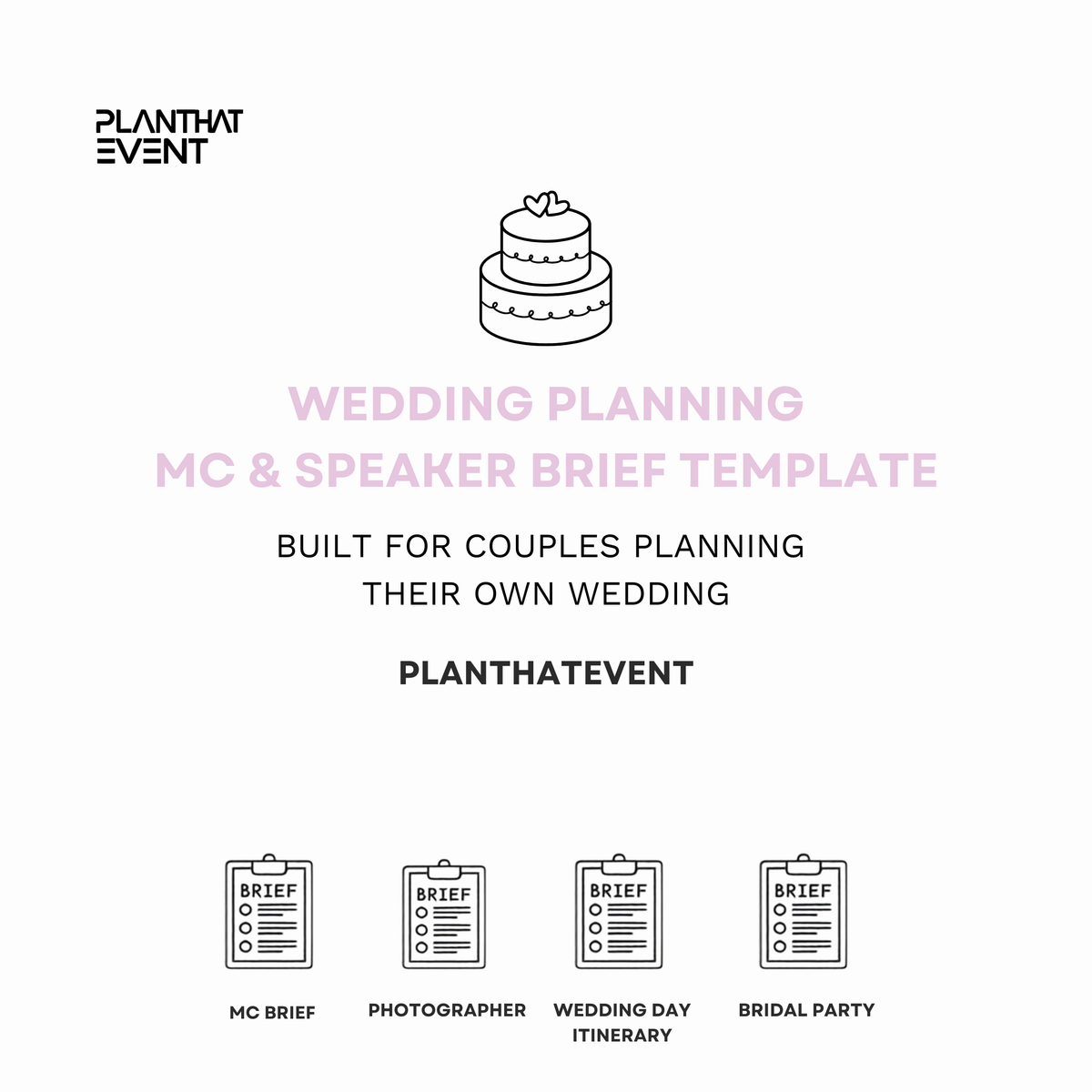 Wedding Briefing Template Set - Bridal Planning Templates